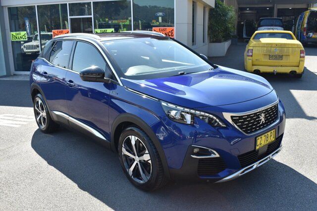 Used Peugeot 3008 P84 MY18 GT Line SUV Gosford, 2017 Peugeot 3008 P84 MY18 GT Line SUV Blue 6 Speed Sports Automatic Hatchback