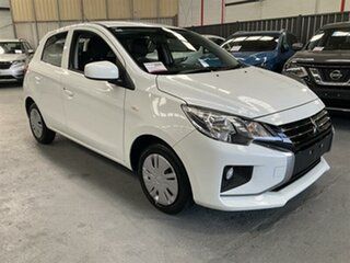 2021 Mitsubishi Mirage LB MY22 ES White Continuous Variable Hatchback.
