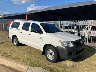 2012 Toyota Hilux TGN16R MY12 Workmate White 5 Speed Manual Dual Cab Pick-up.