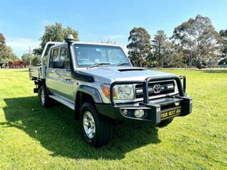 2016 Toyota Landcruiser VDJ79R MY12 Update GXL (4x4) Silver 5 Speed Manual Double C/Chas