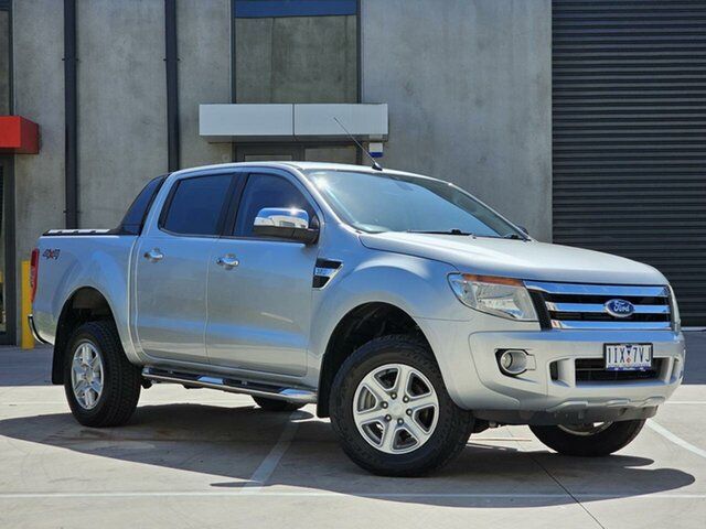 Used Ford Ranger PX XLT Double Cab Thomastown, 2011 Ford Ranger PX XLT Double Cab Silver 6 Speed Manual Utility