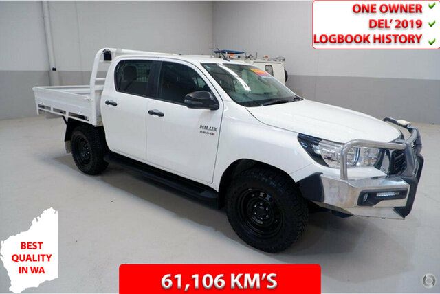 Used Toyota Hilux GUN126R SR Double Cab Kenwick, 2018 Toyota Hilux GUN126R SR Double Cab White 6 Speed Sports Automatic Cab Chassis