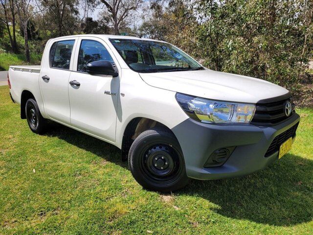 Used Toyota Hilux TGN121R Workmate Double Cab 4x2 Wodonga, 2019 Toyota Hilux TGN121R Workmate Double Cab 4x2 White 6 Speed Sports Automatic Utility
