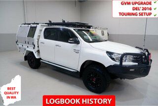 2015 Toyota Hilux GUN126R SR Double Cab White 6 Speed Sports Automatic Cab Chassis