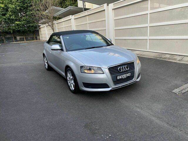 Used Audi A3 8P Attraction Zetland, 2009 Audi A3 8P Attraction Silver 5 Speed Manual Convertible