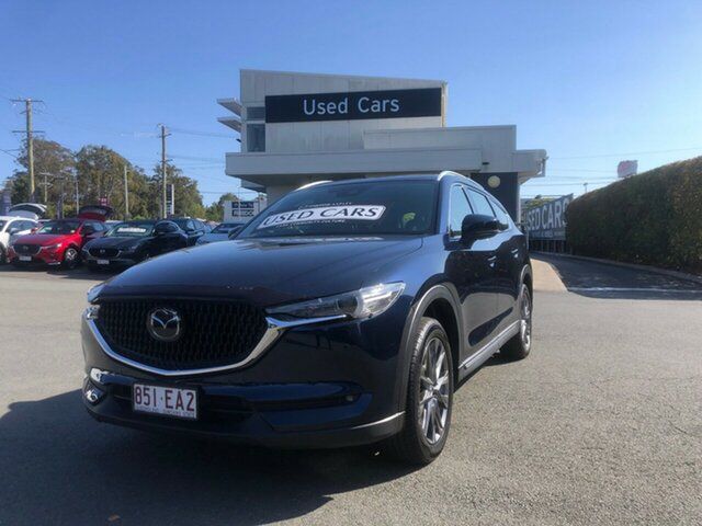 Used Mazda CX-8 KG4W2A GT SKYACTIV-Drive i-ACTIV AWD Aspley, 2021 Mazda CX-8 KG4W2A GT SKYACTIV-Drive i-ACTIV AWD Deep Crystal Blue 6 Speed Sports Automatic