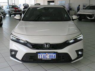 2022 Honda Civic 11th Gen MY23 VTi LX Platinum White 1 Speed Constant Variable Hatchback