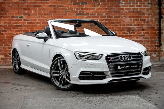 Used Audi S3 8V MY15 S Tronic Quattro Mulgrave, 2015 Audi S3 8V MY15 S Tronic Quattro Glacier White 6 Speed Sports Automatic Dual Clutch Cabriolet