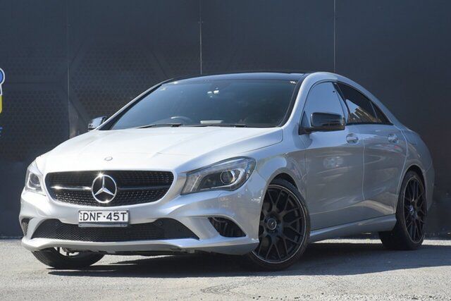 Used Mercedes-Benz CLA-Class C117 CLA200 DCT Campbelltown, 2013 Mercedes-Benz CLA-Class C117 CLA200 DCT Silver 7 Speed Sports Automatic Dual Clutch Coupe