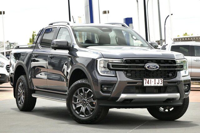 Demo Ford Ranger PY 2023.50MY Wildtrak Toowoomba, 2023 Ford Ranger PY 2023.50MY Wildtrak Meteor Grey 10 Speed Sports Automatic Double Cab Pick Up