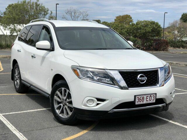 Used Nissan Pathfinder R52 MY14 ST X-tronic 2WD Chermside, 2013 Nissan Pathfinder R52 MY14 ST X-tronic 2WD White 1 Speed Constant Variable Wagon