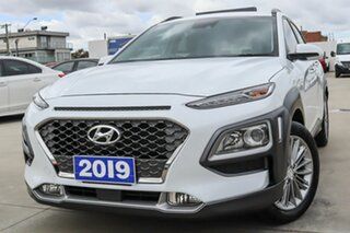 2019 Hyundai Kona OS.2 MY19 Elite 2WD White 6 Speed Sports Automatic Wagon.