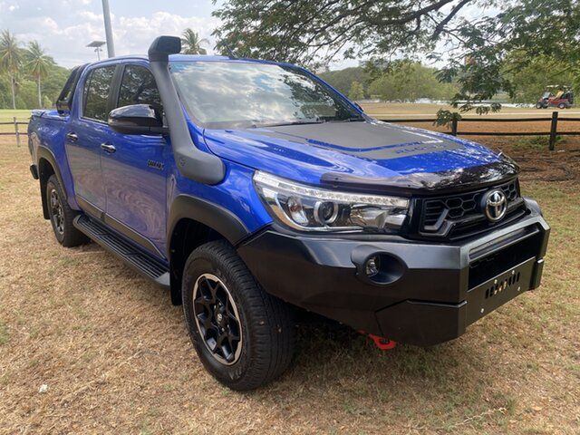 Pre-Owned Toyota Hilux GUN126R Rugged X Double Cab Darwin, 2019 Toyota Hilux GUN126R Rugged X Double Cab Nebula Blue 6 Speed Automatic Dual Cab