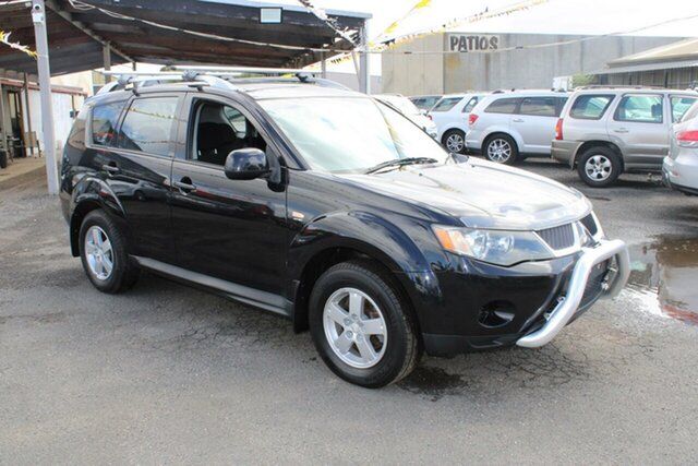 Used Mitsubishi Outlander ZG MY08 LS Hoppers Crossing, 2008 Mitsubishi Outlander ZG MY08 LS Black 6 Speed CVT Auto Sequential Wagon