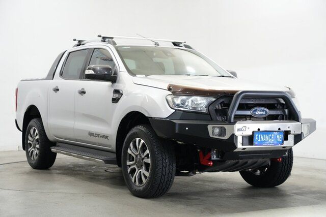 Used Ford Ranger PX MkII Wildtrak Double Cab Victoria Park, 2017 Ford Ranger PX MkII Wildtrak Double Cab Ingot Silver 6 Speed Sports Automatic Utility