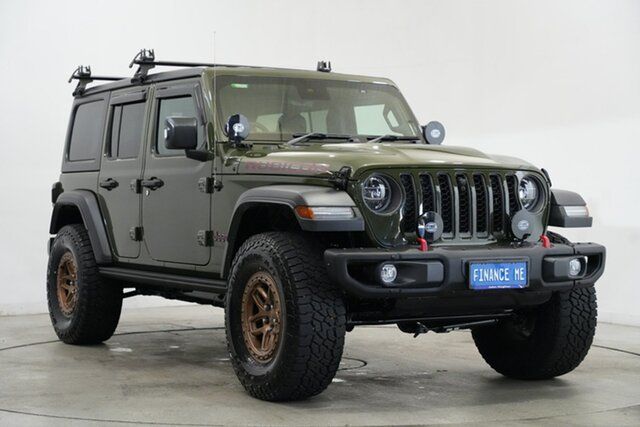 Used Jeep Wrangler JL MY22 Unlimited Rubicon Victoria Park, 2022 Jeep Wrangler JL MY22 Unlimited Rubicon Green 8 Speed Automatic Hardtop