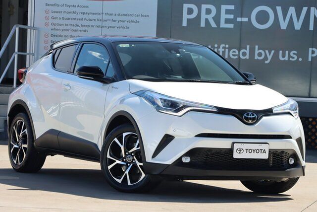 Pre-Owned Toyota C-HR NGX50R Koba S-CVT AWD Guildford, 2019 Toyota C-HR NGX50R Koba S-CVT AWD Crystal Pearl & Black Roof 7 Speed Constant Variable Wagon