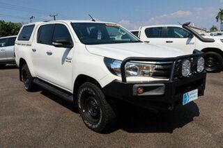 2017 Toyota Hilux GUN126R SR Double Cab White 6 Speed Manual Cab Chassis