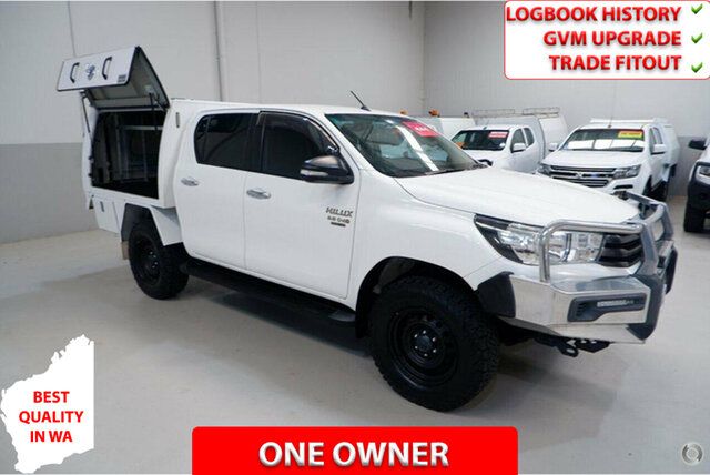 Used Toyota Hilux GUN126R SR Double Cab Kenwick, 2016 Toyota Hilux GUN126R SR Double Cab White 6 Speed Sports Automatic Cab Chassis