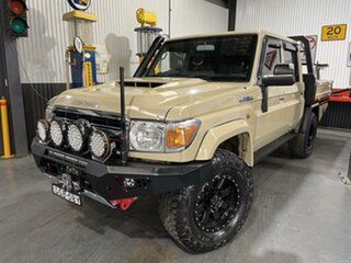 2022 Toyota Landcruiser 70 Series Vdjl79R LC79 GXL Sandy Taupe 5 Speed Manual Double Cab Chassis.