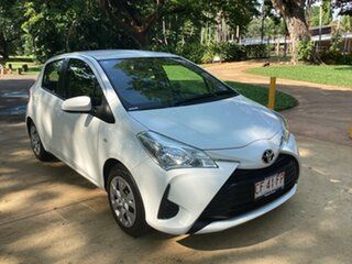 2019 Toyota Yaris NCP130R Ascent Glacier White 4 Speed Automatic Hatchback
