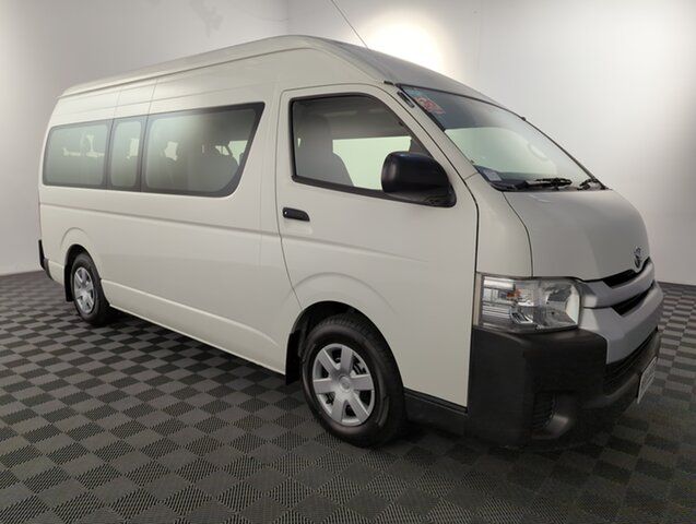 Used Toyota HiAce KDH223R Commuter High Roof Super LWB Acacia Ridge, 2017 Toyota HiAce KDH223R Commuter High Roof Super LWB White 4 speed Automatic Bus