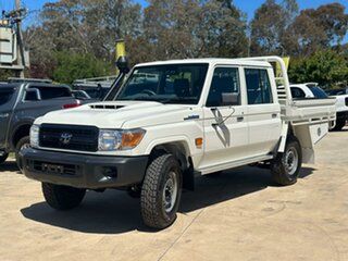 2023 Toyota Landcruiser Workmate White Manual Dual Cab Chassis.