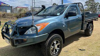 2013 Mazda BT-50 MY13 XT (4x4) Blue 6 Speed Manual Cab Chassis.