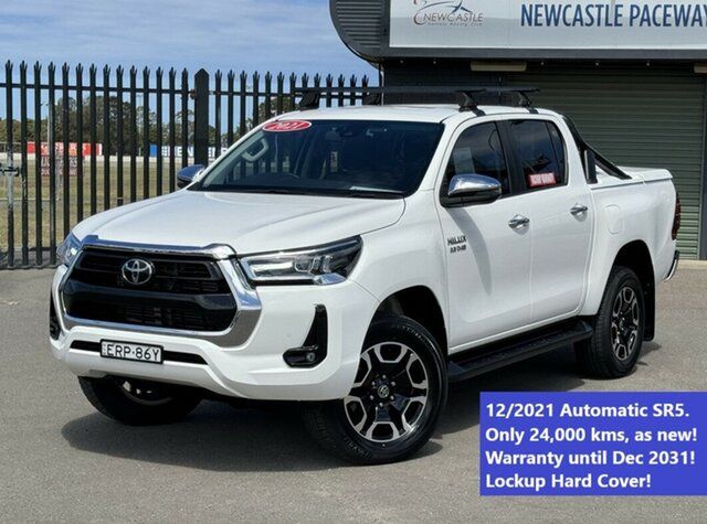 Used Toyota Hilux GUN126R SR5 Double Cab Newcastle, 2021 Toyota Hilux GUN126R SR5 Double Cab White 6 Speed Sports Automatic Utility