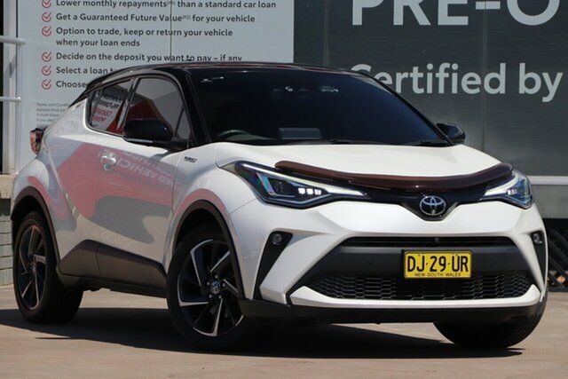 Pre-Owned Toyota C-HR NGX10R Koba S-CVT 2WD Guildford, 2021 Toyota C-HR NGX10R Koba S-CVT 2WD Crystal Pearl & Black Roof 7 Speed Constant Variable Wagon