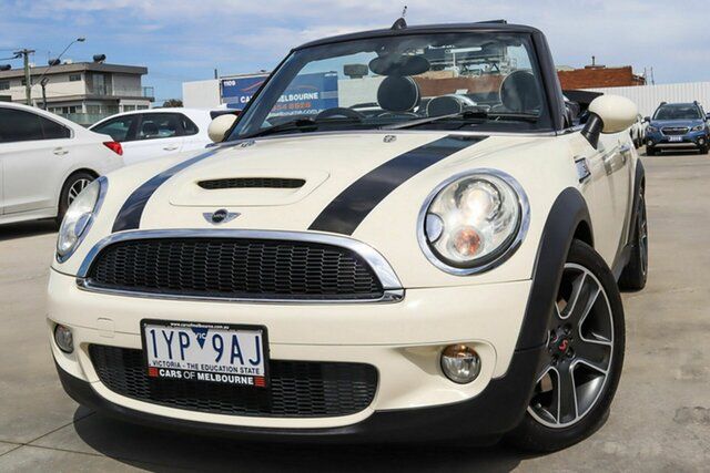 Used Mini Cabrio R57 MY09 Cooper S Steptronic Coburg North, 2009 Mini Cabrio R57 MY09 Cooper S Steptronic White 6 Speed Sports Automatic Convertible