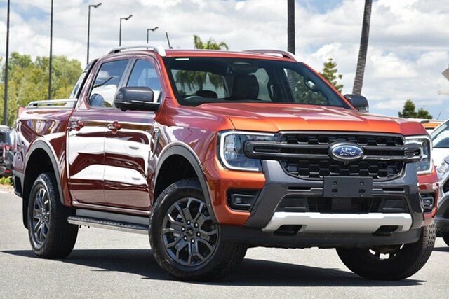 Used Ford Ranger PY 2022MY Wildtrak North Lakes, 2022 Ford Ranger PY 2022MY Wildtrak Orange 10 Speed Sports Automatic Double Cab Pick Up