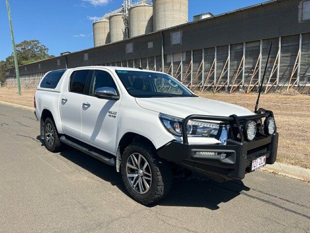 Pre-Owned Toyota Hilux GUN126R SR5 Double Cab Oakey, 2019 Toyota Hilux GUN126R SR5 Double Cab Glacier White 6 Speed Sports Automatic Utility