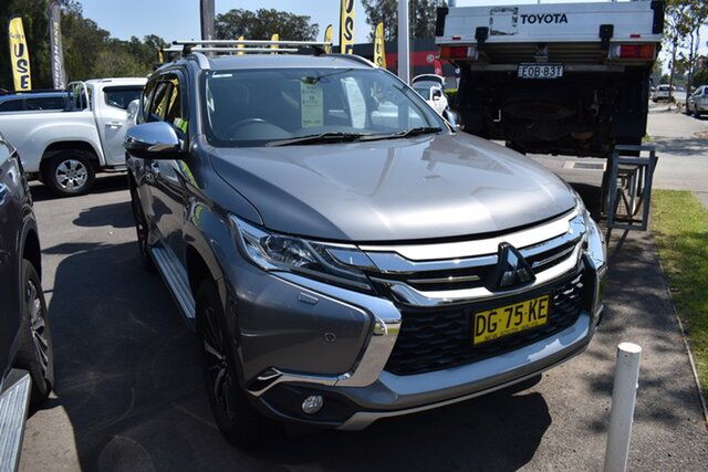 Used Mitsubishi Pajero Sport QE MY17 Exceed Tuggerah, 2017 Mitsubishi Pajero Sport QE MY17 Exceed Grey/black Leahter 8 Speed Sports Automatic Wagon