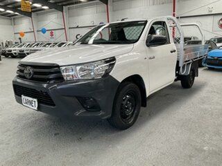2019 Toyota Hilux TGN121R MY19 Workmate White 6 Speed Automatic Cab Chassis.