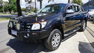 2012 Ford Ranger PX XLT Double Cab Black 6 Speed Sports Automatic Utility