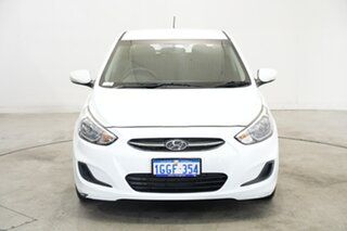2017 Hyundai Accent RB4 MY17 Active Crystal White 6 Speed Constant Variable Hatchback.