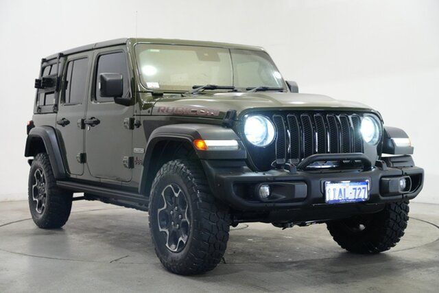Used Jeep Wrangler JL MY20 Unlimited Rubicon Victoria Park, 2020 Jeep Wrangler JL MY20 Unlimited Rubicon Green 8 Speed Automatic Hardtop