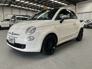 2013 Fiat 500 Twin Air Plus White 5 Speed Manual Hatchback.