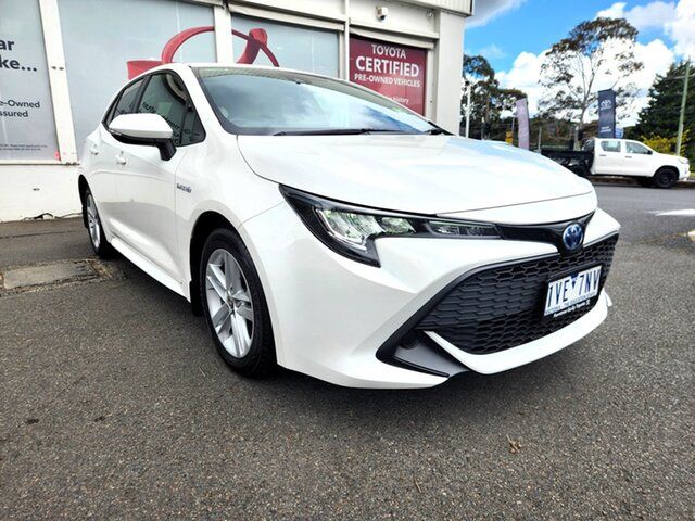 Pre-Owned Toyota Corolla ZWE219R Ascent Sport E-CVT Hybrid Ferntree Gully, 2022 Toyota Corolla ZWE219R Ascent Sport E-CVT Hybrid Glacier White 10 Speed Constant Variable