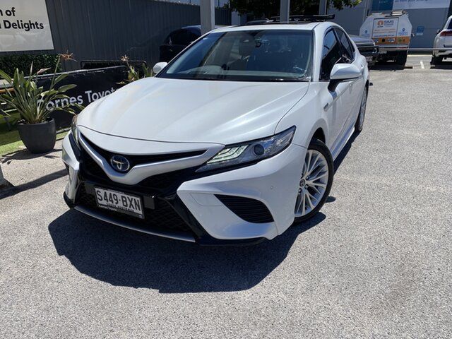 Used Toyota Camry AXVH71R SL Hawthorn, 2018 Toyota Camry AXVH71R SL Frosted White 6 Speed Constant Variable Sedan Hybrid