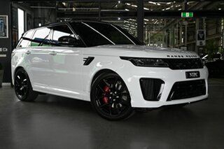 2018 Land Rover Range Rover Sport L494 19MY SVR White 8 Speed Sports Automatic Wagon.