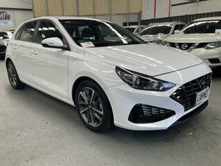 2021 Hyundai i30 PD.V4 MY21 Active White 6 Speed Automatic Hatchback.