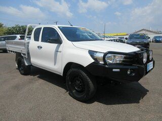 2018 Toyota Hilux GUN125R Workmate Extended White 6 Speed Sports Automatic Cab Chassis.