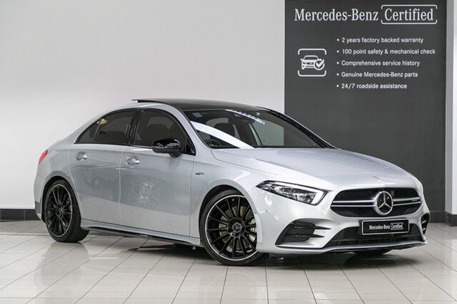 Used Mercedes-Benz A-Class V177 800+050MY A35 AMG SPEEDSHIFT DCT 4MATIC Narre Warren, 2020 Mercedes-Benz A-Class V177 800+050MY A35 AMG SPEEDSHIFT DCT 4MATIC Iridium Silver 7 Speed