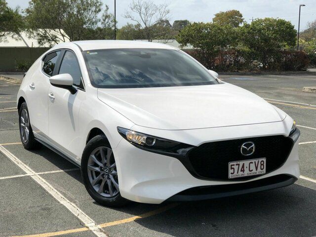 Used Mazda 3 BP2H7A G20 SKYACTIV-Drive Pure Chermside, 2021 Mazda 3 BP2H7A G20 SKYACTIV-Drive Pure White 6 Speed Sports Automatic Hatchback