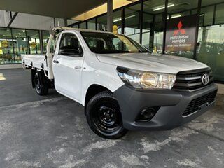 2017 Toyota Hilux GUN122R Workmate 4x2 White 5 Speed Manual Cab Chassis.