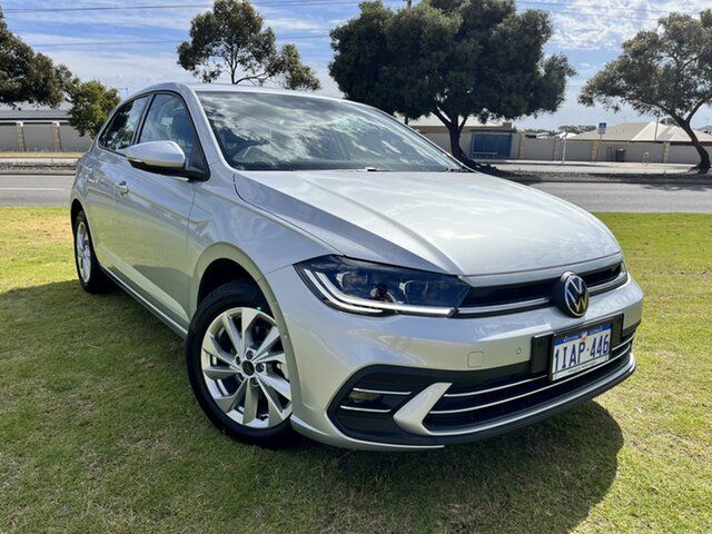 Demo Volkswagen Polo AE MY23 85TSI DSG Style Wangara, 2023 Volkswagen Polo AE MY23 85TSI DSG Style Reflex Silver 7 Speed Sports Automatic Dual Clutch
