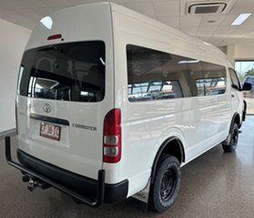 2016 Toyota HiAce KDH223R Commuter High Roof Super LWB White 5 Speed Manual Bus.