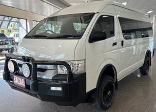 2016 Toyota HiAce KDH223R Commuter High Roof Super LWB White 5 Speed Manual Bus